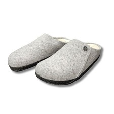 Pantofole da donna Birkenstock Zermatt invernali in lana grigie taglia 38 calde