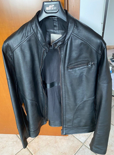 Giubbotto pelle mng - mango, uomo