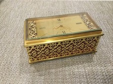 Rarissima sveglia ad anello 15 gioielli orologio 8 giorni scatola gioielli svizzera vintage