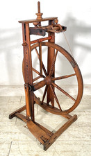 ANTICO RARO FILARINO ARCOLAIO EPOCA 1800 LEGNO RUOTA PEDALE LANA TESSUTO TESSILE