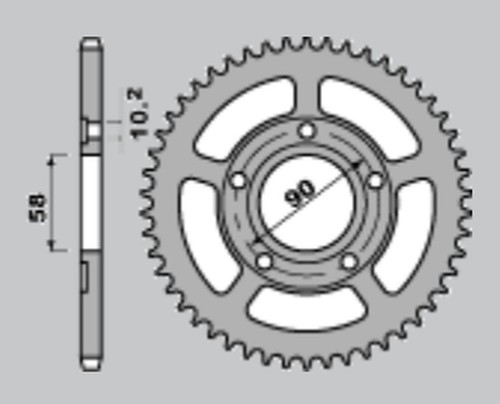 Pignone anteriore 281 - anteriore, jr