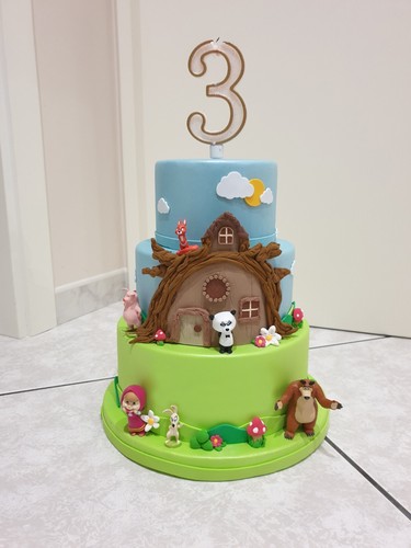 Torta compleanno masha orso - torta,