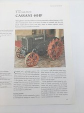 Trattore d'epoca Cassani 40HP 1928 telaio articolo foto specifiche esposizione