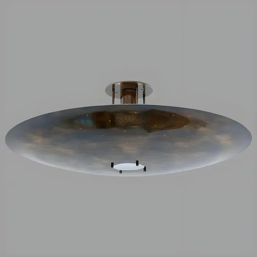 Lampadario disco ottone - ottone, a