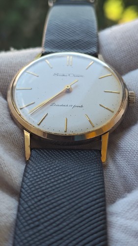 Seiko crown diashock jewels - seiko,