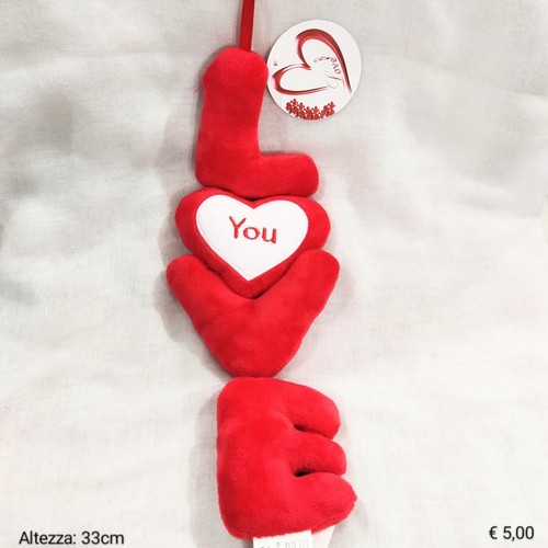 Peluche scritta love - peluche,