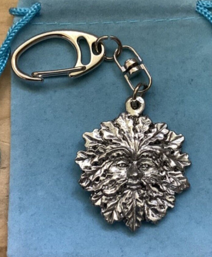 Green man silver pewter - green,