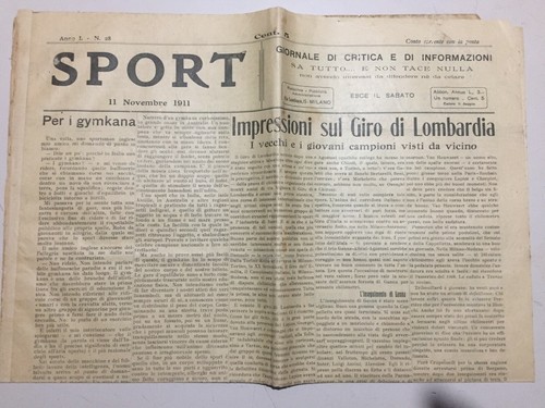 Giornale sullo sport - 4, numeri