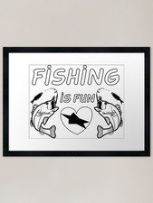 La pesca è divertente stampa