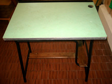 BANCO SCUOLA  FERRO VINTAGE '60 BAMBINO PIANO IN FORMICA CON POGGIAPIEDI