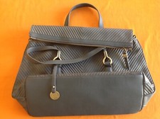 VINTAGE BORSA DONNA USATA CARPISA ORIGINALE DISIGNED BY CRUZ COLORE GRIGIO 