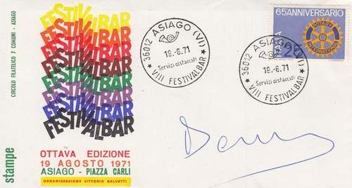 Busta fdc festivalbar 1971 - busta,