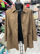 LEATHER FASHION giacca in vera pelle usato donna woman tg 48 marrone LLV81