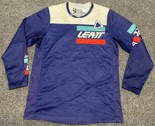 Maglia Leatt Capetown Motocross MX Enduro Blu Bianca - GIOVANE Large (età 10-12)