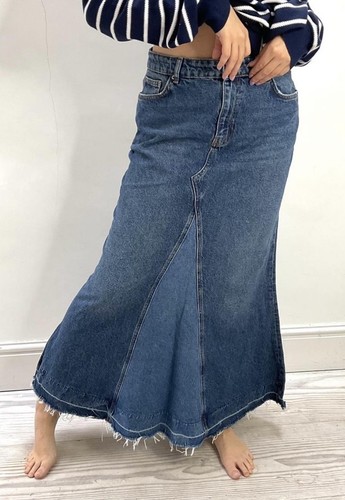 Zara vita alta blu denim