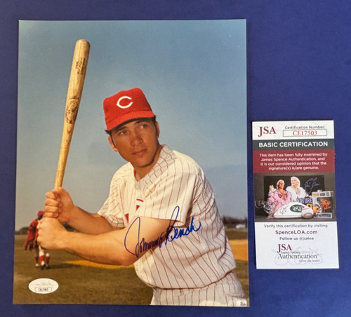 Johnny bench foto firmata - foto,