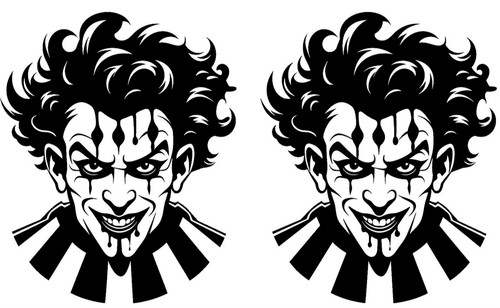 Joker clown graphic - clown, design