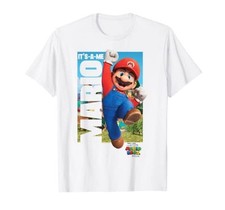 The Super Mario Bros. Movie It's-A-Me Mario Jumping Portrait Maglietta-S