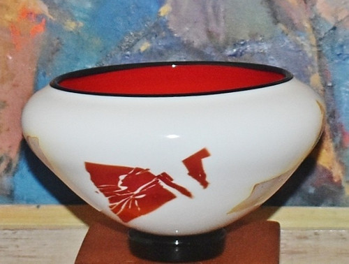 Vaso vetro artistico confetti