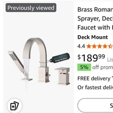 Rubinetto per vasca romana in