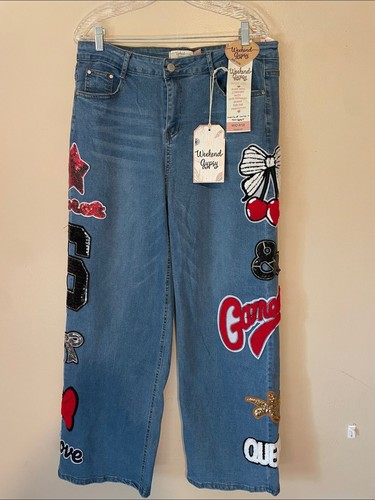 Jeans gamba larga - a,