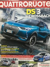 Quattroruote 2019 766,DS3 Cross Back,Porsche 911,Skoda Scala,Peugeot 508 SW