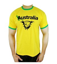 Australia T-Shirt Stile Retrò Sostenitori Uomo Donna Unisex Ringer Vestito Fantasia