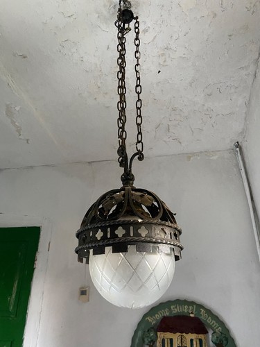 Lampadario antico globo - lampadario, vetro