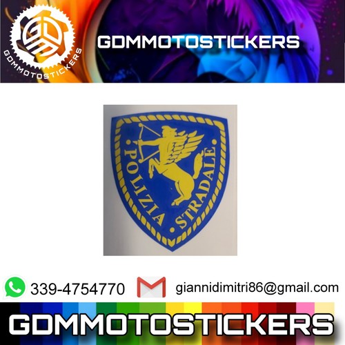 Adesivo logo polizia stradale
