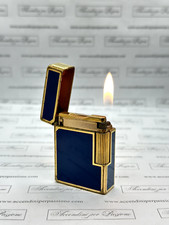 S.T.Dupont Linea 1 lacca di cina blu, gold, small, simboli cinesi