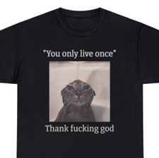T-shirt gatto divertente meme