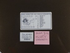 Etichetta Di Avviso OEM HONDA