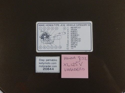 Etichetta avviso oem honda - di,