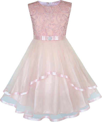 Vestito bambina fiore blu - fiore,