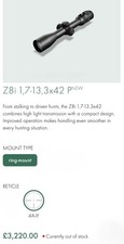 Swarovski Z8i 1.7-13.3X42 P L