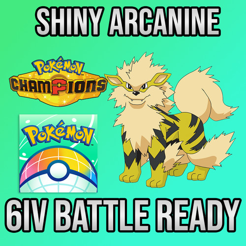 6iv shiny arcanine battle - shiny,
