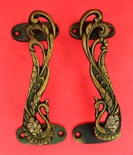 Coppia maniglie porta ottone