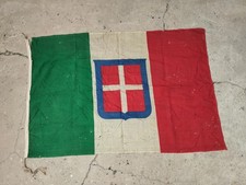 ANTICA BANDIERA ITALIANA SABAUDA MOLTO VISSUTA E CON MOLTI FORI SENZA BASTONE