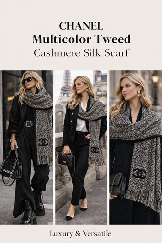 Sciarpa chanel seta cashmere - sciarpa,
