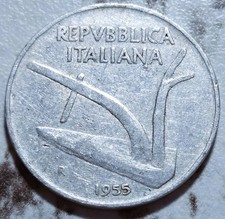 1955 R Italy 10 Lire Coin Free