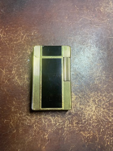 Accendino dupont oro nero - e,