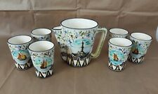 CARAFFA 6 BICCHIERI CERAMICA  MARMACA SAN MARINO VINTAGE