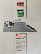 OLIVETTI STUDIO 44 Pubblicità MACCHINA DA SCRIVERE  1 pagina 1961 originale
