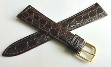 CINTURINO 20 mm VERA PELLE MARRONE SCURO STAMPA COCCO rif.B20