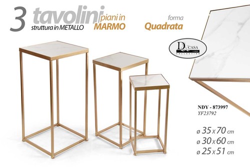Set tavolini quadrati - 3,