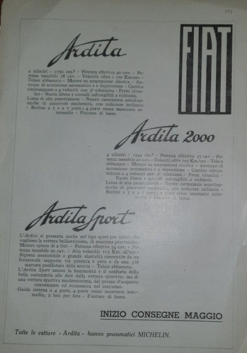 Fiat auto ardita - fiat,