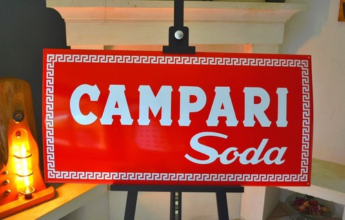 Plaque émaillée campari - plaque,