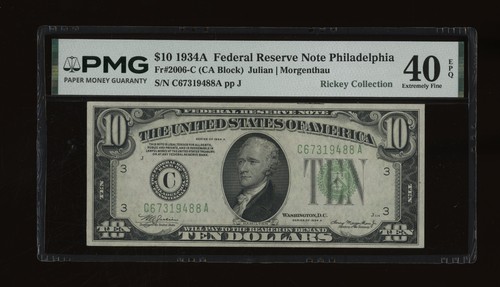 Dbr 1934 frn filadelfia - $10,