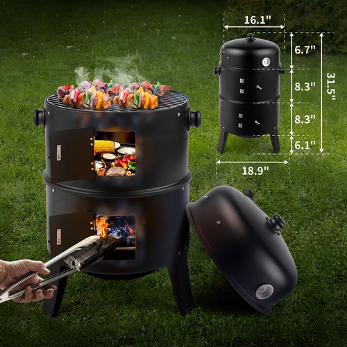 Vertical charcoal - 3-in-1,