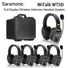 Saramonic WiTalk WT5D 400 m sistema di cuffie interfono wireless full-duplex 5 persone